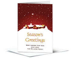 Christmas Season's Greetings Winter Village Cards  5.50